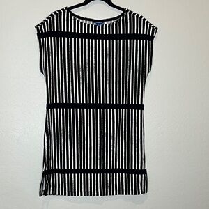 Marimekko for Target Black and Beige Striped Dress size Small